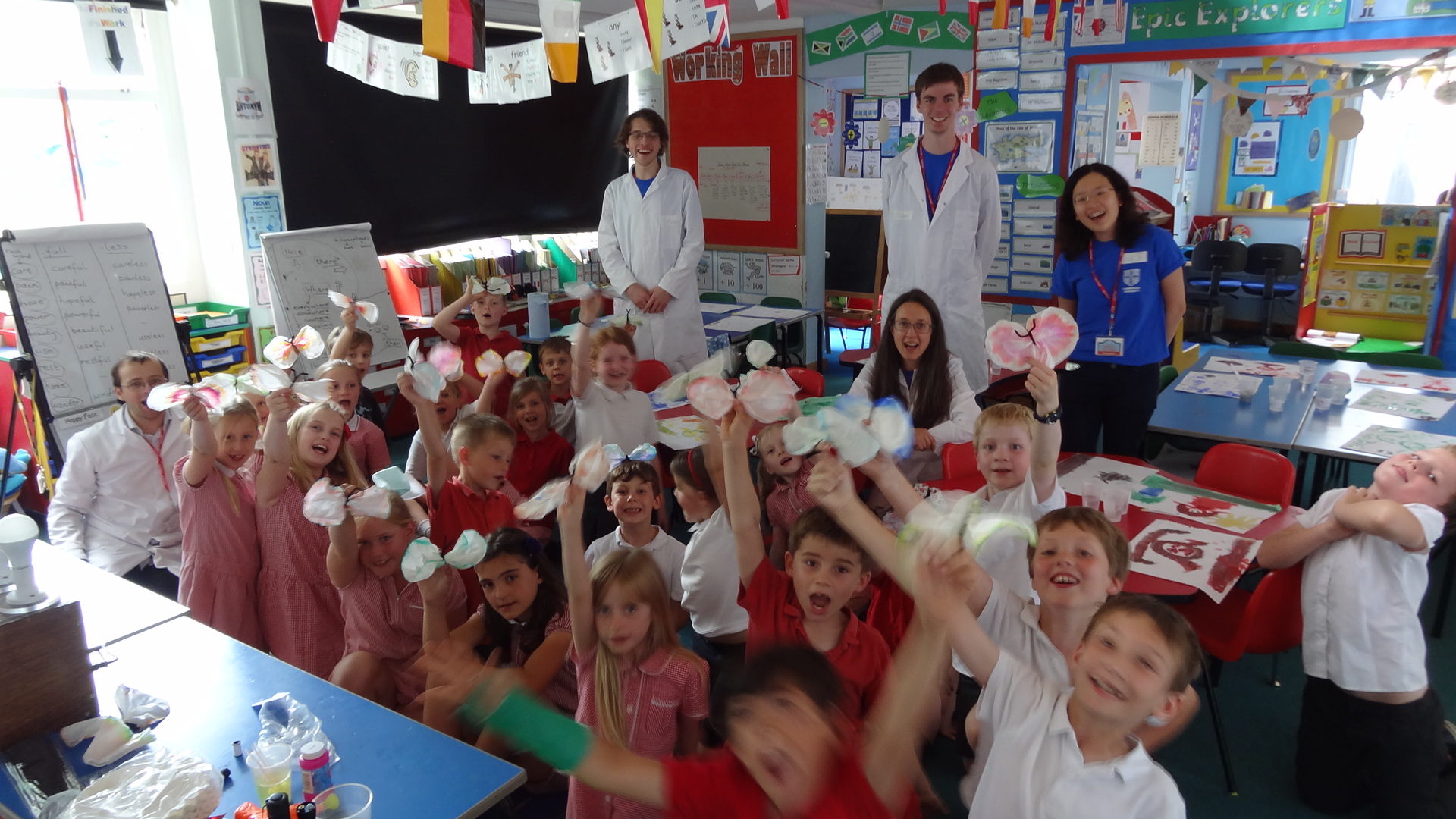 Fen Drayton showing off their chromatography Butterflies