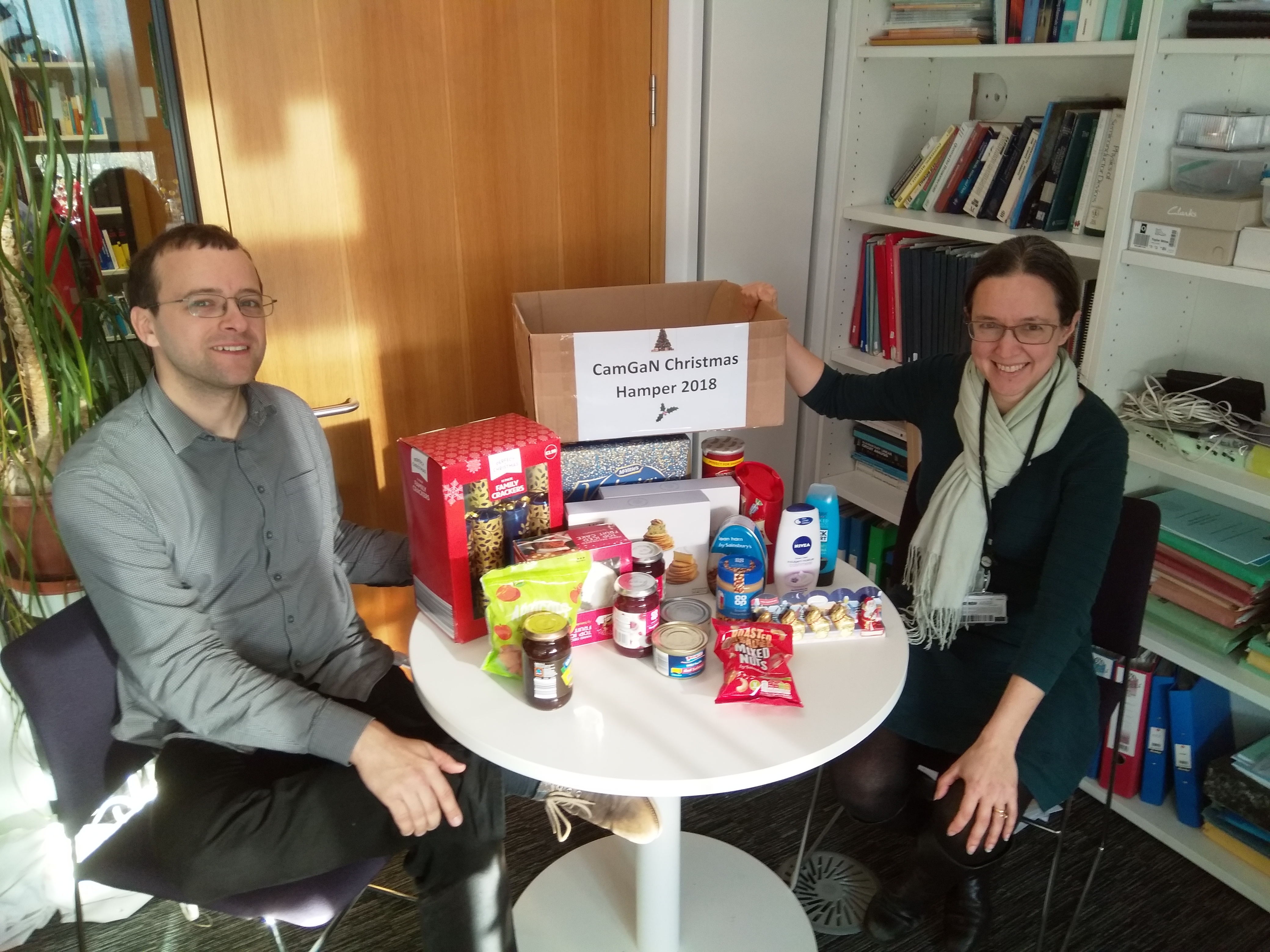Martin and Rachel with our Foodbank Hamper