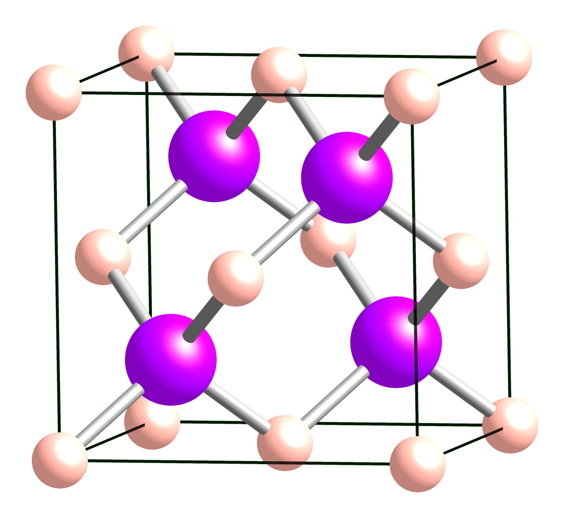 An example unit cell. A crystal is made up of millions of unit cells repeating in a regular array.